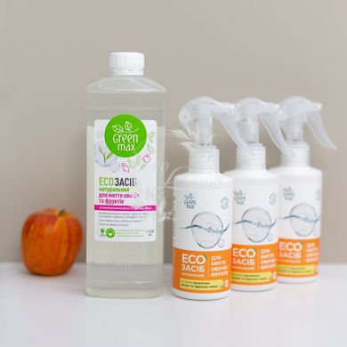 ЭКО средство натуральный Green Max для мытья овощей и фруктов с распылителем — EcoLover