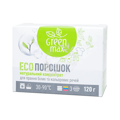ЭКО порошок универсальный Green Max для стирки белых и цветных вещей — EcoLover